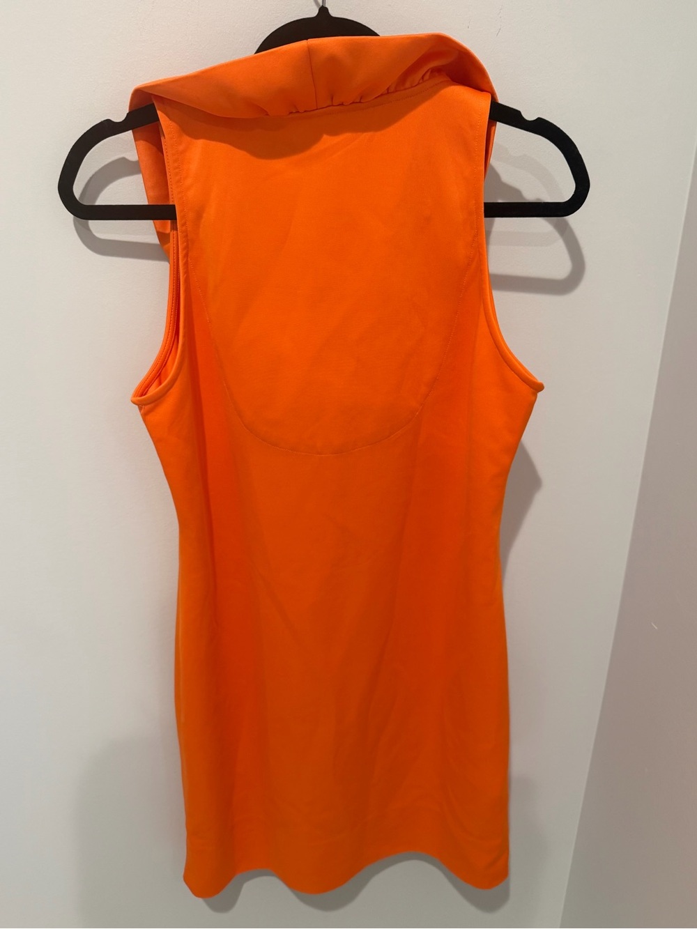 Gretchen Scott Designs Jersey Ruffneck Sleeveless Dress - Orange - size M - Picture 4 of 4